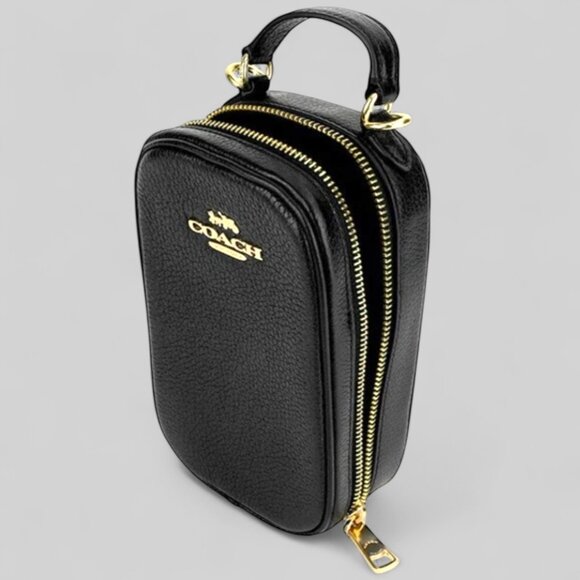 EUC Coach Women’s Black CB854 IMBLK EVA Phone Case Shoulder Bag - Picture 3 of 16